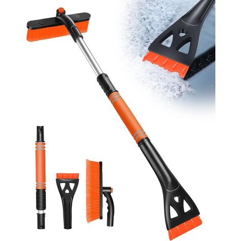 Eiskratzer Auto 3 in 1, 80cm Teleskop, 360° drehbare Bürste, Schaumstoffgriff (1/5)