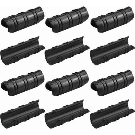 12 Pcs Serre Clips 25mm Clips Serre de Jardin Résistance aux Températures Elevées Fixation Bache Serre Durable Facile a Utiliser pour Fixation Serre Bannière Tuyau Jardin Films - Noir (1/5)