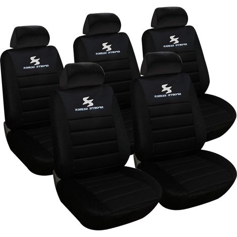 AS7254-5WOLTU 5er Sitzbezüge Auto Einzelsitzbezug universal Größe, Komplettset,Schwarz (1/4)