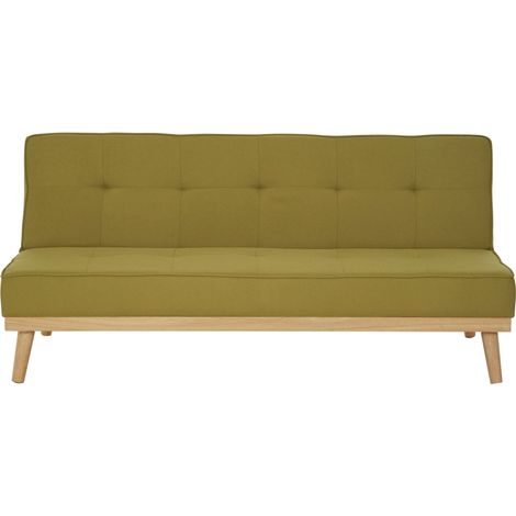 Interiors by Premier 3 Seat Green Sofa Bed, Comfy Padded Velvet Seat, Built to Last Bedroom Sofa, Easy to Clean Lounge Sofa (1/5)
