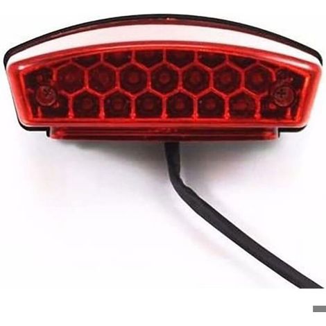 Feu Arrière LED Moto - Rouge - 12 V - Câblage 3 Fils - Pour Motos et Quad - 1 Pièce (1/5)