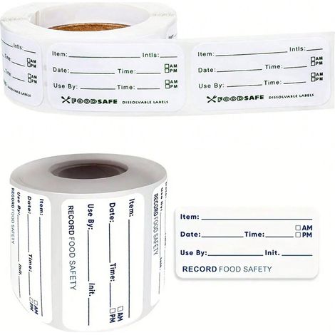 500 Étiquettes de Marquage de Date pour Stockage d'Aliments au Réfrigérateur, Autocollants Vierges Manuscrits pour Bouteille et Congélation, Faciles à Retirer (1/4)