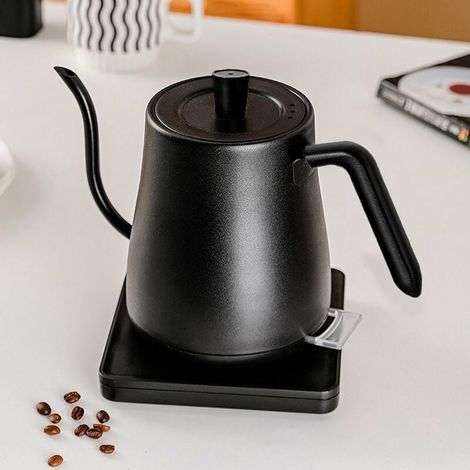 1 Bouilloire électrique,col de cygne,acier inoxydable,800 ml,1000 watts,pour café et thé (1/5)