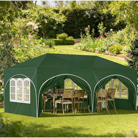 Gartenpavillon 3x6 m mit 6 Seitenwänden UV-Schutz 50+ OKMYHOME (1/5)
