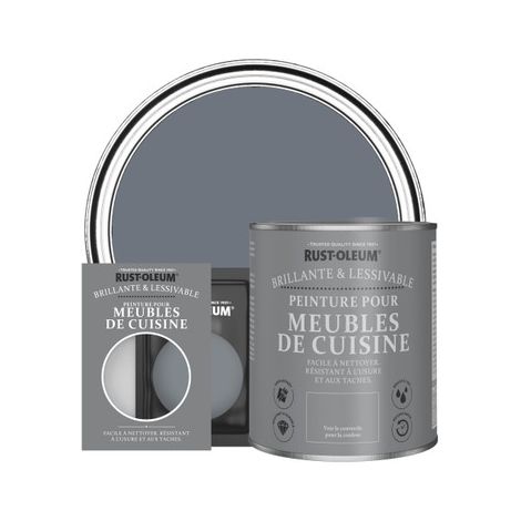 Peinture pour Meubles de Cuisine, Finition Brillante - Gris Marine (1/3)