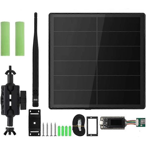 Kit de réseau maillé Heltec LoRa 32 V4 Meshtastic alimenté à l'énergie solaire ESP32 SX1262 GPS WiFi BLE 5W, nœud répéteur solaire 868 MHz (1/5)