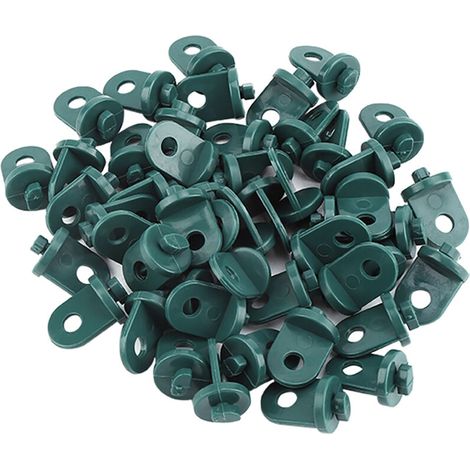 50 Crochets de Serre en Plastique pour Plantes et Fleurs (Vert) (1/5)