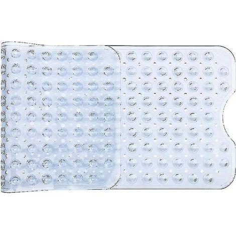 Tapis de douche/baignoire antidérapant, 100 x 40 cm, blanc (1/2)