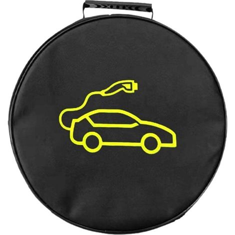 EV-Kabeltasche, Tragetasche für Ladekabel von Elektroautos für Typ-2- und Typ-1-Kabel sowie Organizer für alle Kabel und Verlängerungen (rund) (1/4)