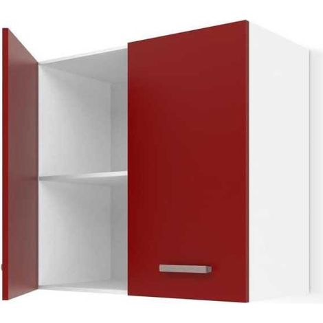 BigBuy ULTRA Hochschrank Küche rot matt 60 cm (1/2)
