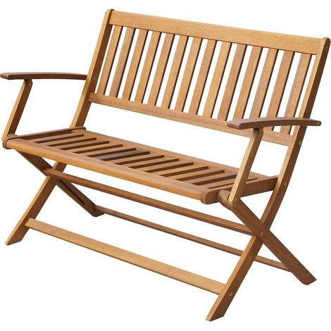 vidaXL Banc de jardin 120 cm Bois d'acacia solide (1/4)