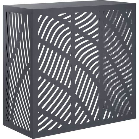 Klimaanlagenabdeckung Anthrazit 110 x 50 x 105 cm Stahl vidaXL
