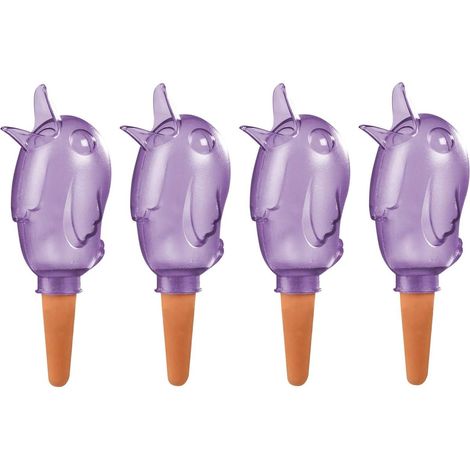 Ensemble de 4 globes d'arrosage Scheurich de 220 ml, distributeur d'eau violet Bördy M (réservoir d'eau violet)