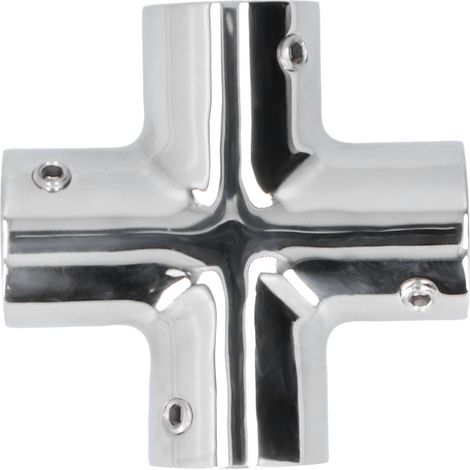Raccord de tube en acier inoxydable 316 pour rambarde de bateau, connecteur à 4 voies, usage intensif (1/5)