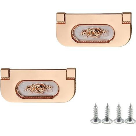 Lot de 2 poignées de porte de balcon, poignée de porte de style européen, poignée de porte de balcon, poignée de porte de terrasse et porte moustiquaire, poignée pour portes et fenêtres, tiroirs (1/5)
