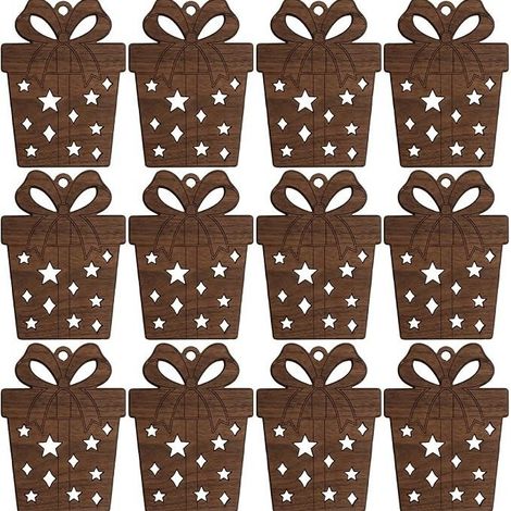 New Christmas wooden snowman wall decoration with LED backlight - Model D - 7pcs