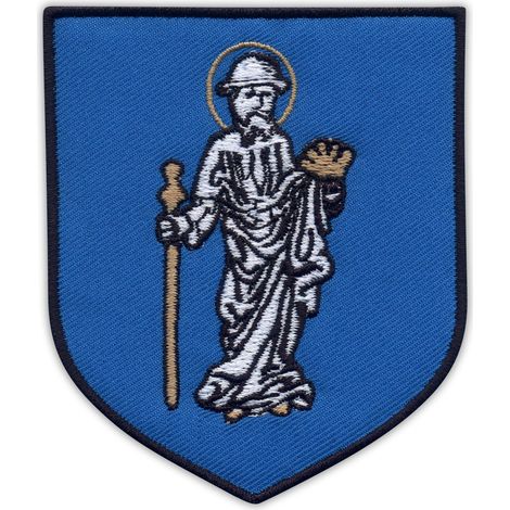 Parche con el escudo de armas de la ciudad de Olsztyn - Reverso magnético - Parche/Insignia/Emblema bordado