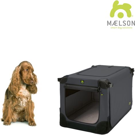 Caisse de transport pliable pour chien 72 cm – Tissu nylon 600D hydrofuge – Base caoutchoutée étanche – Ouvertures multiples pour accès facile – Maelson (1/5)