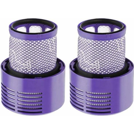 Lot de 2 filtres lavables pour aspirateur Dyson série V10 SV12 avec brosse de nettoyage et chiffon, filtre de rechange Dyson pour série V12 SV12, remplacement  DY-969082-01 (1/5)