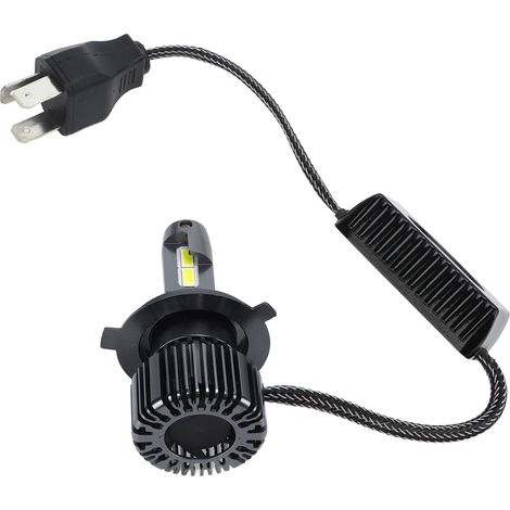 Ampoule de phare LED H4 pour moto, faisceau lumineux LED 55W 5500LM, ultra-lumineuse, universelle pour motos et véhicules électriques (1/5)