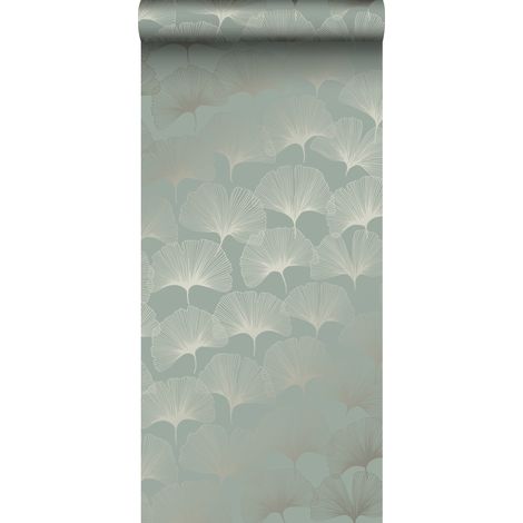 papier peint feuilles de ginkgo vert cendré - Origin Wallcoverings (1/5)