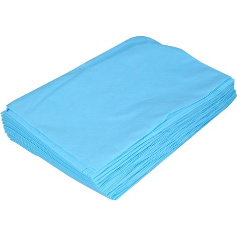 Drap de lit jetable non tissé, imperméable, couverture de beauté de Massage, bleu, 180x80cm, 10 pièces (1/5)