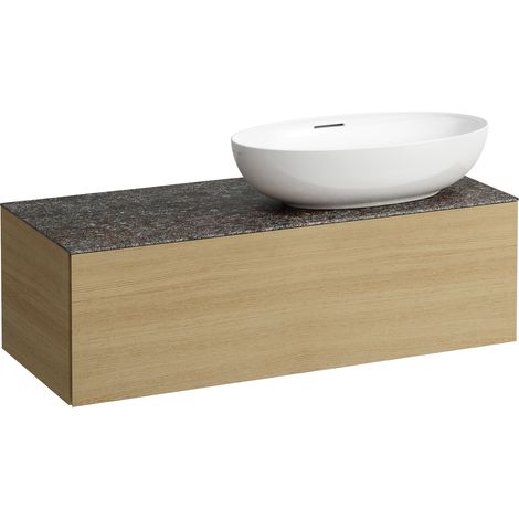 LAUFEN Il Bagno Alessi cajonera, encimera de piedra Marrone