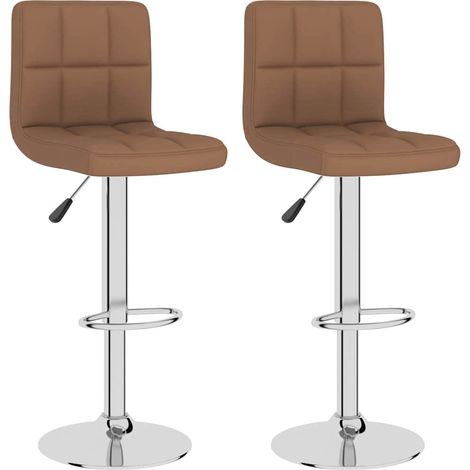 Maison Exclusive - Barhocker 2 Stk. Braun Stoff (1/5)