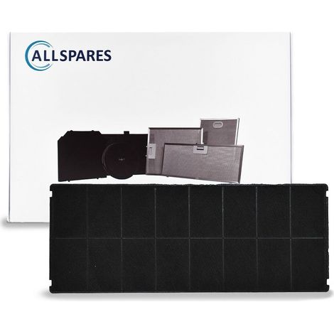 Filtro de carbón AllSpares para campanas extractoras compatible con Bosch DHZ3406 / DHZ3405 / 00296178/296178 / Siemens LZ34500 / LZ34501 y Neff Z5143X0 (420x165x30mm)