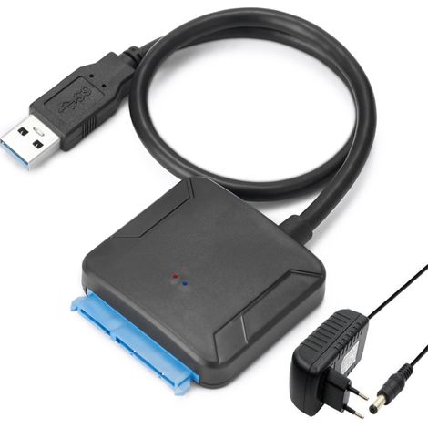 Cable convertidor USB 3.0 a SATA para discos duros, compatible con discos duros y SSD de 2,5" y 3,5". (1/5)