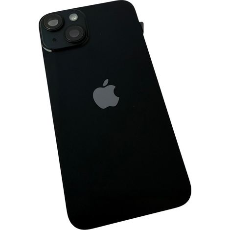 Cover posteriore originale di grado B + smontaggio flash flex per iPhone 14 nero (1/2)