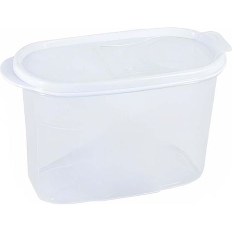 Barattolo con coperchio dosatore da 1,2 l, bianco, 20x9,5x12,5 cm, 7house