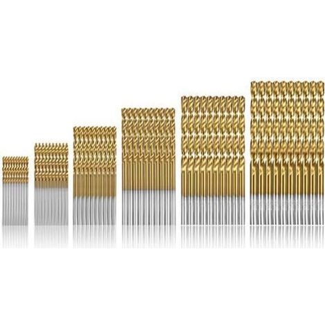 60 Pcs Forets hélicoïdaux, Forets HSS titanium Micro Drill Forets Bits métrique HSS haute en acier 1/1.5/2/2.5/3/3.5mm