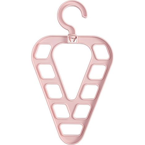9 trous magique cintre placard organisateur gain de place multifonctionnel étendoir garde-robe écharpe rangement tissu cintre 1 pièces (rose) (1/5)