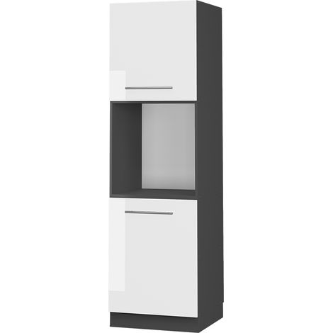 Herdumbauschrank Fame-Line, Weiß Hochglanz, 60 cm offen, Vicco