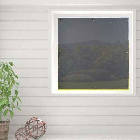 Rideau à ventouses, protection solaire et thermique, puits de lumière, 57x100 cm, portable, gris, polyester, 96x100 cm (1/3)