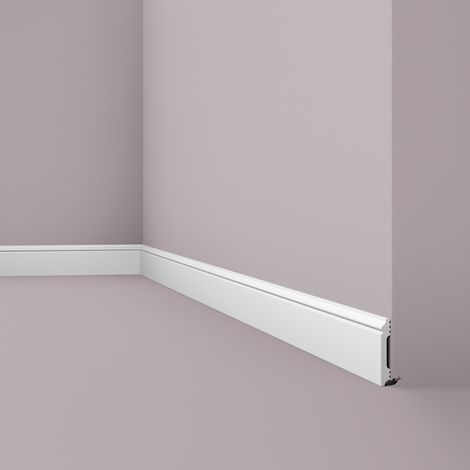 Skirting NMC FL1 WALLSTYL Noel Marquet Base Moulding Baseboard Decorative moulding timeless classic design white 2 m (1/5)