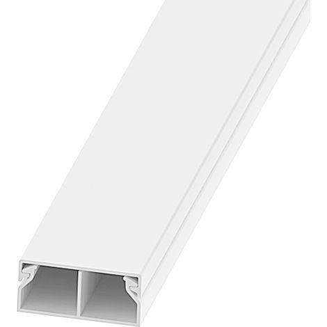 Mini Canaleta Eléctrica para Mecanismos 40x17 (2 Metros)  Blanco   IluminaShop