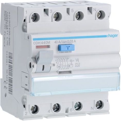 HAGER CDH440M  Differential 4P 40A 30mA Typ HI