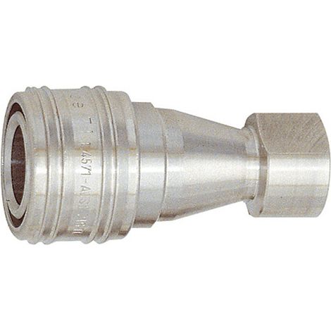 Riegler Hydraulikkupplung beidseitig absperr., ES 1.4305, G 3/8 IG NW 7,5 (1/3)
