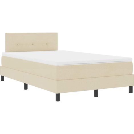 Maison Exclusive - Letto a molle con strisce LED Crema 120 x 200 cm Tessuto (1/5)