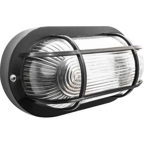 Aplique caia grande ip44 1xe27 l.27xan.11xal.15,5cm policarbonato (pc) + cristal negro (1/3)
