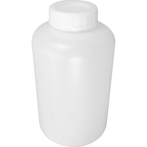 Bocal de Rangement Rond en Plastique Blanc 5l à Large Ouverture Fermeture Hermétique, Usage la Cuisine et Salle de Bain, pour Organisation des Solides et Liquides (1/5)