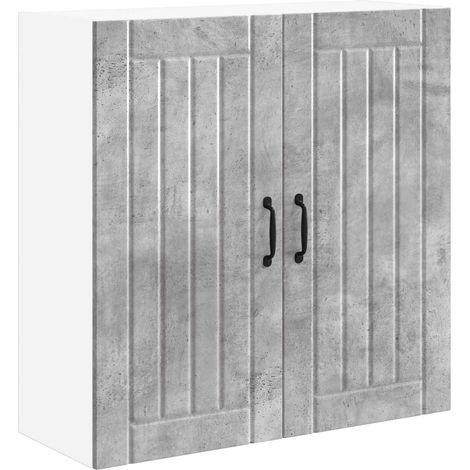 Maison Exclusive - Armadietto a muro LUCCA Grigio Cemento 80 x 31 x 80 cm