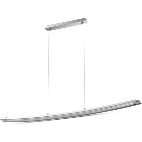 Lampe suspendue lampe de table à manger lampe suspendue argent LED lampe de salon H 80 cm (1/5)