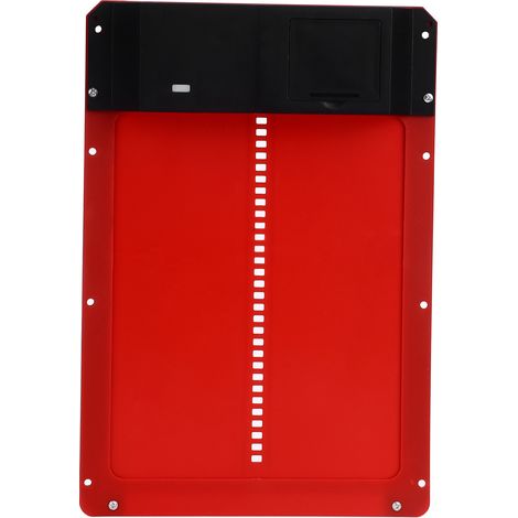 Porte automatique de poulailler avec détection de lumière pour la protection des volailles en élevage (rouge) (1/5)