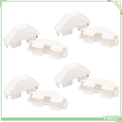 Capuchon de clôture - FAFEICY - Blanc - 8 pièces - PVC - Résistant aux intempéries (1/5)