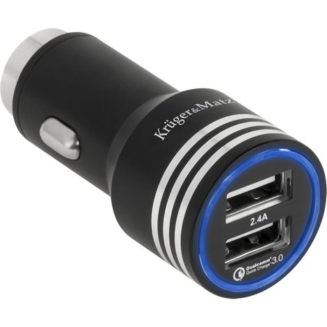 Caricabatterie da auto 2xUSB 5V/2.4A Quick Charge 3.0 Kruger&Matz