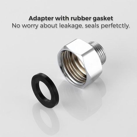 Adaptateur de Raccord Plomberie 1/2" Femelle vers 3/8" Mâle, Réducteur Fileté en Acier Inoxydable, Raccord de Conversion pour Vanne d’Angle et Tuyau Souple (1/5)