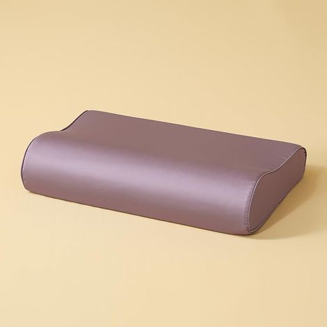 Funda de almohada 100% algodón para almohada anatómica, almohada de espuma viscoelástica, almohada cervical de 40 x 60 cm, color morado medio.
